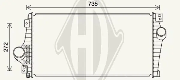 интеркулер (охладител за въздуха на турбината) DIEDERICHS          