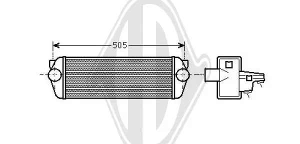 интеркулер (охладител за въздуха на турбината) DIEDERICHS          