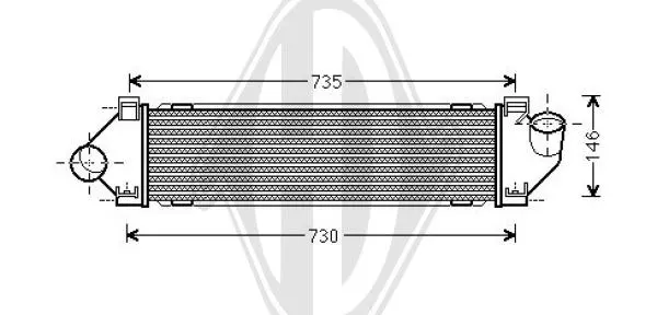 интеркулер (охладител за въздуха на турбината) DIEDERICHS          