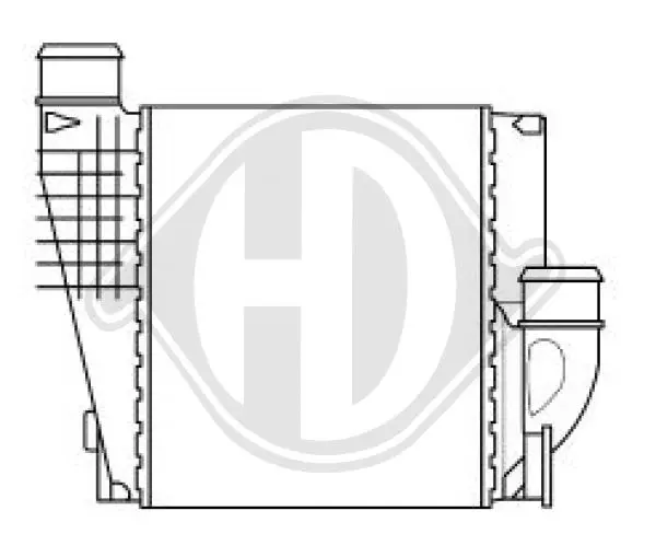 интеркулер (охладител за въздуха на турбината) DIEDERICHS          