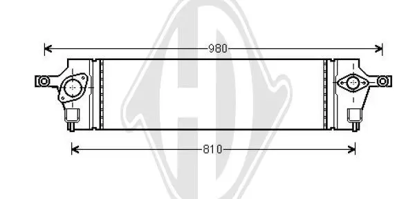 интеркулер (охладител за въздуха на турбината) DIEDERICHS          