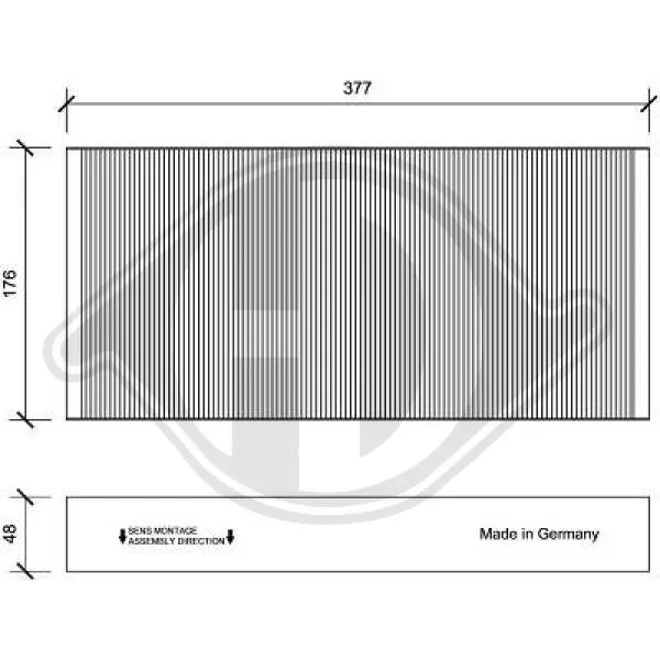Филтър купе (поленов филтър) DIEDERICHS          