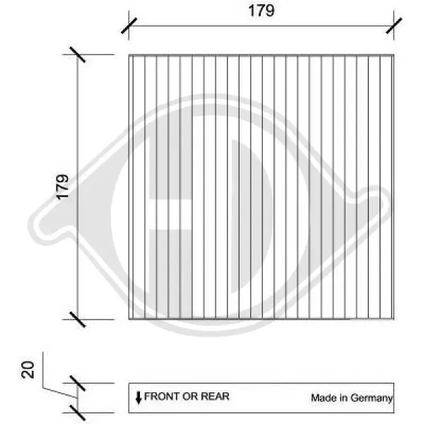 Филтър купе (поленов филтър) DIEDERICHS          