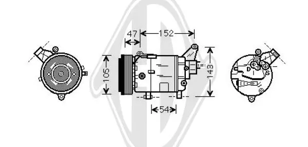 компресор, климатизация DIEDERICHS          