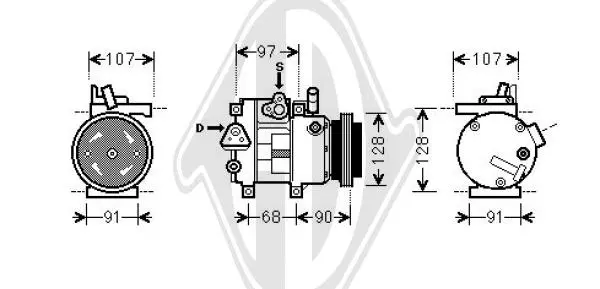 компресор, климатизация DIEDERICHS          