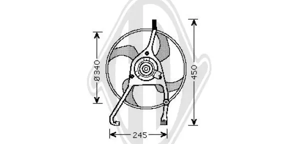 вентилатор, охлаждане на двигателя DIEDERICHS          