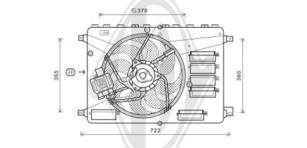 вентилатор, охлаждане на двигателя DIEDERICHS          