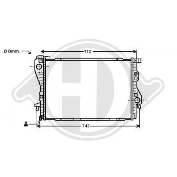 радиатор, охлаждане на двигателя DIEDERICHS          