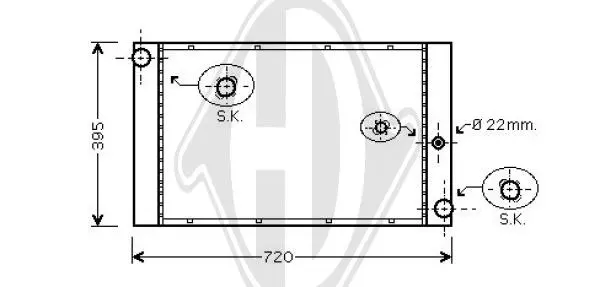 радиатор, охлаждане на двигателя DIEDERICHS          