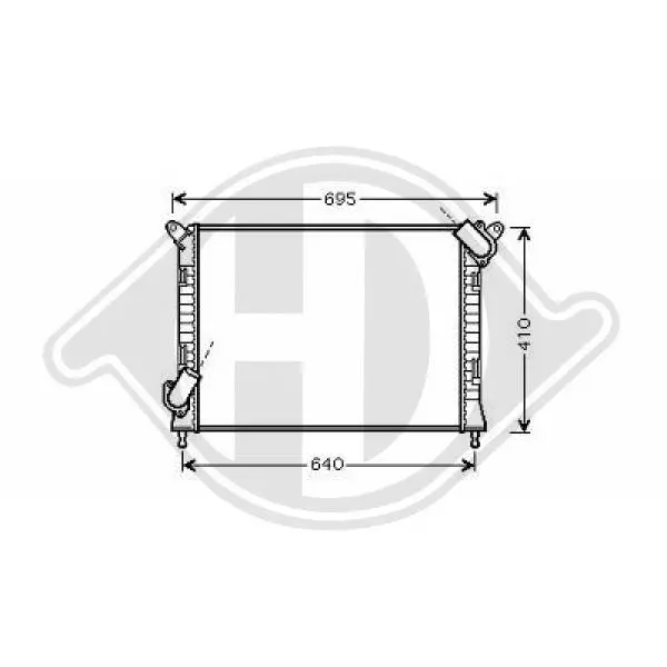 радиатор, охлаждане на двигателя DIEDERICHS          