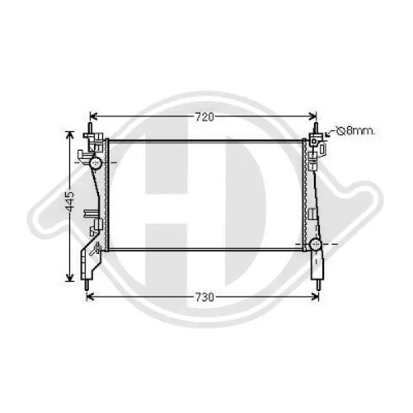 радиатор, охлаждане на двигателя DIEDERICHS          