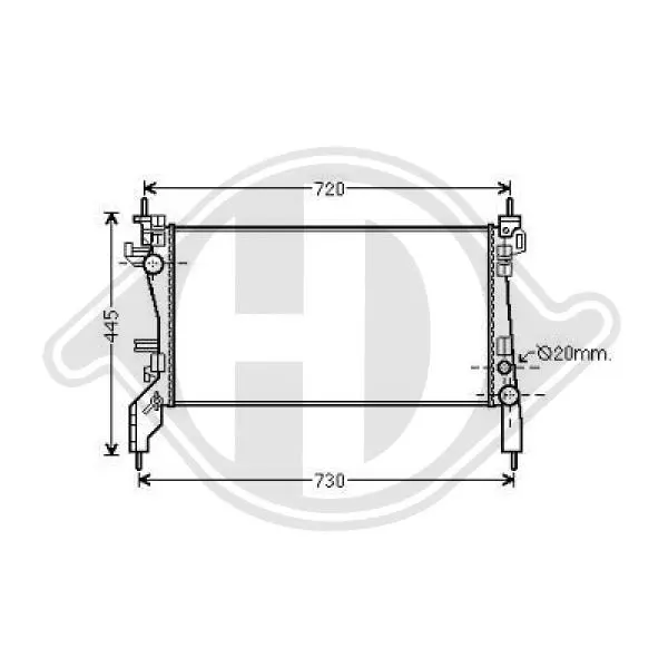 радиатор, охлаждане на двигателя DIEDERICHS          