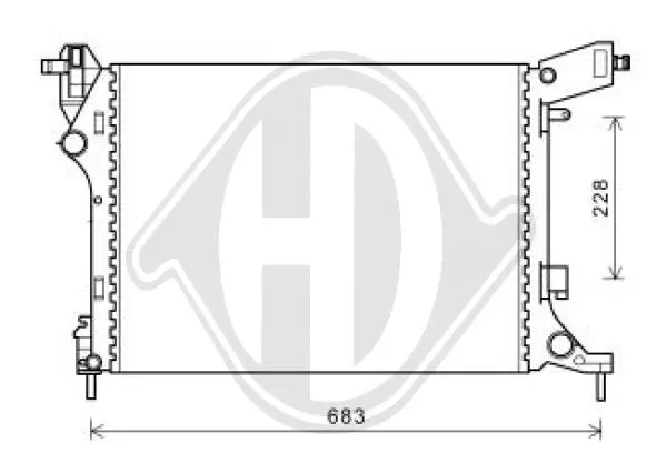 радиатор, охлаждане на двигателя DIEDERICHS          