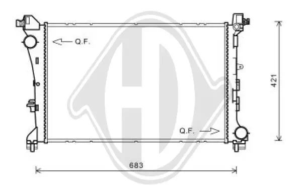радиатор, охлаждане на двигателя DIEDERICHS          