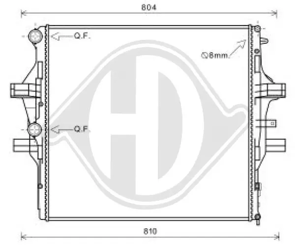радиатор, охлаждане на двигателя DIEDERICHS          