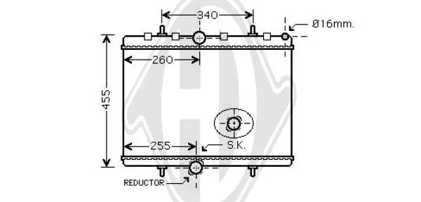 радиатор, охлаждане на двигателя DIEDERICHS          