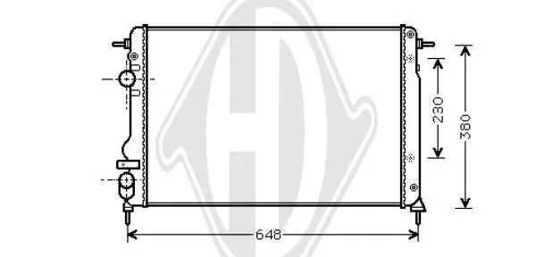 радиатор, охлаждане на двигателя DIEDERICHS          
