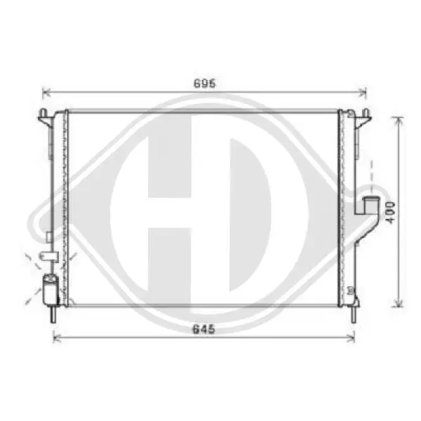 радиатор, охлаждане на двигателя DIEDERICHS          