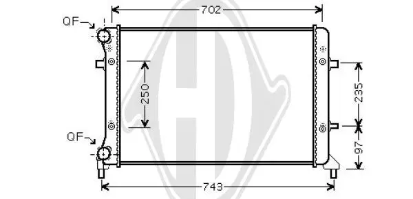 радиатор, охлаждане на двигателя DIEDERICHS          