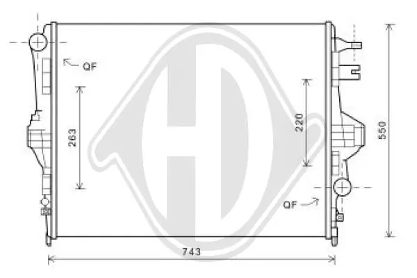 радиатор, охлаждане на двигателя DIEDERICHS          