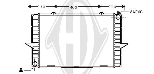 радиатор, охлаждане на двигателя DIEDERICHS          