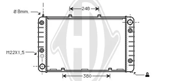 радиатор, охлаждане на двигателя DIEDERICHS          