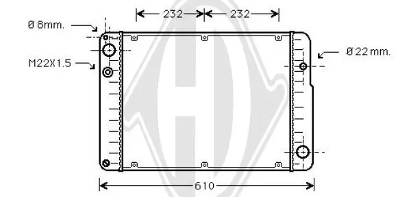 радиатор, охлаждане на двигателя DIEDERICHS          