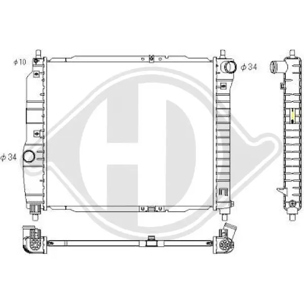 радиатор, охлаждане на двигателя DIEDERICHS          