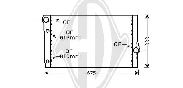 радиатор, охлаждане на двигателя DIEDERICHS          