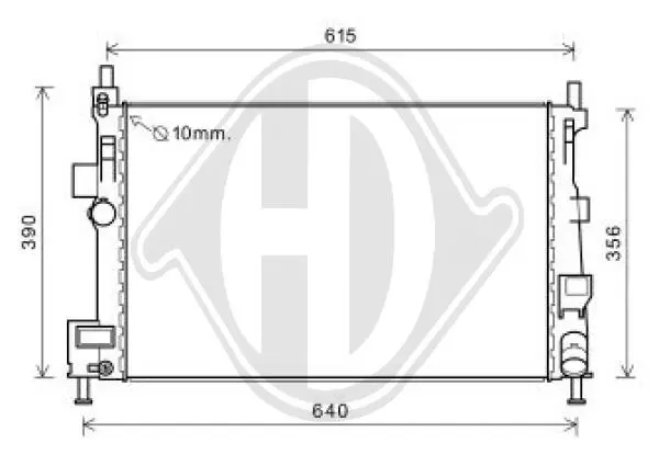 радиатор, охлаждане на двигателя DIEDERICHS          