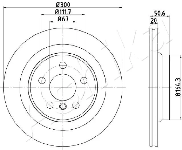 спирачен диск ASHIKA              