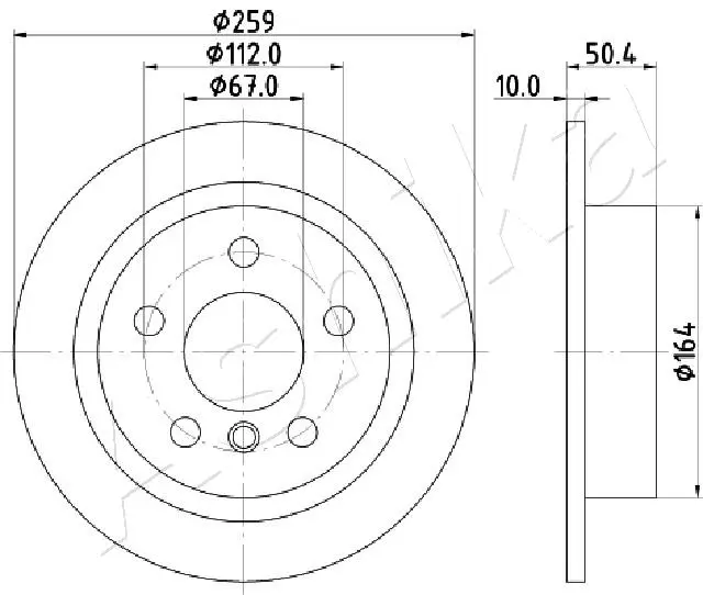 спирачен диск ASHIKA              