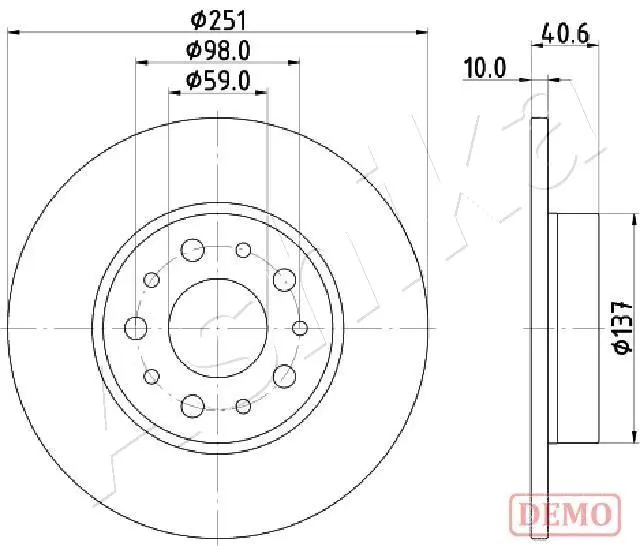 спирачен диск ASHIKA              