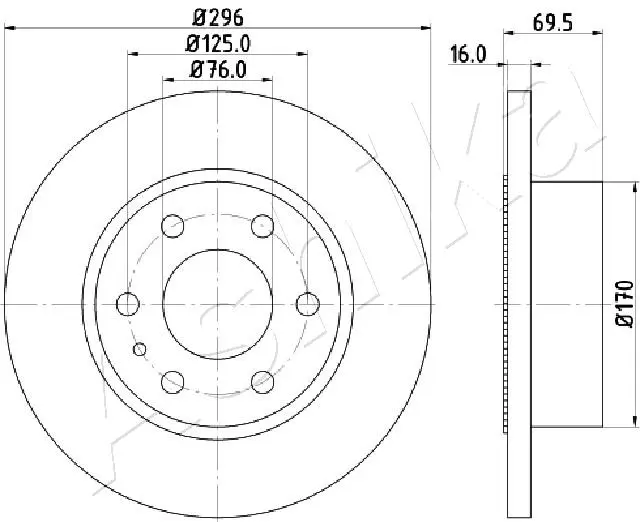 спирачен диск ASHIKA              