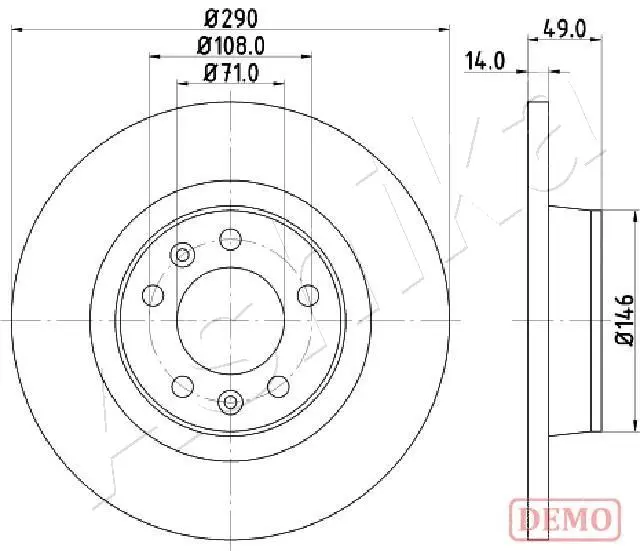 спирачен диск ASHIKA              