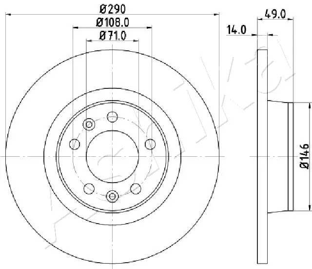 спирачен диск ASHIKA              