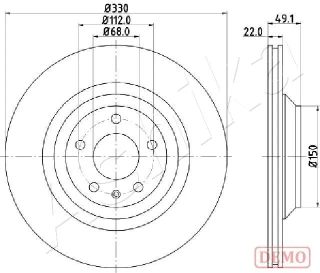 спирачен диск ASHIKA              