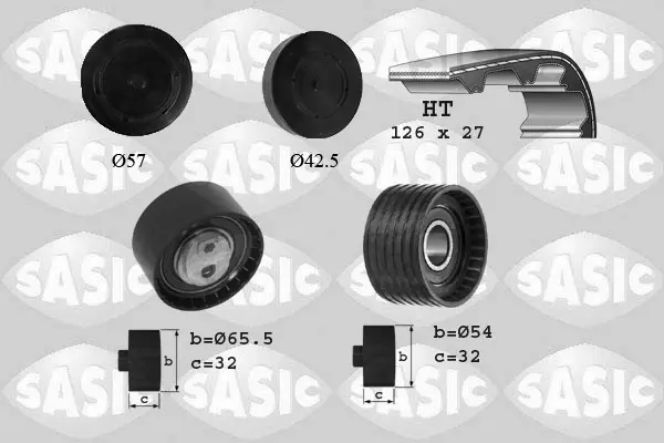 комплект ангренажен ремък SASIC               