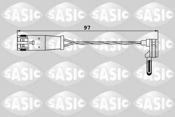 предупредителен контактен сензор, износване на накладките SASIC               