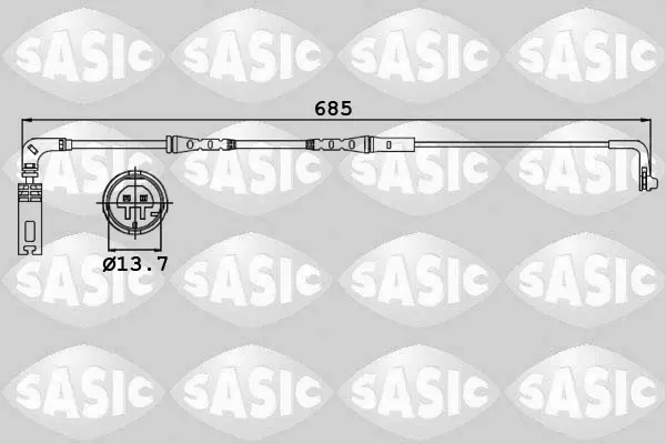 предупредителен контактен сензор, износване на накладките SASIC               