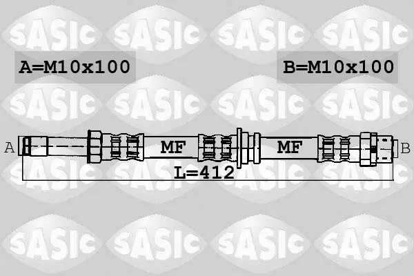 Спирачни маркучи за MERCEDES-BENZ SPRINTER 3-t (бордова) платформа/ шаси (903) 308 D 2.3 6606035 SASIC               