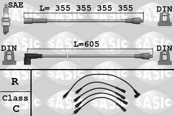 комплект запалителеи кабели SASIC               