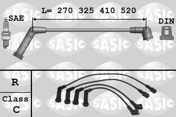 комплект запалителеи кабели SASIC               