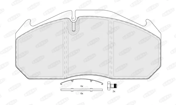 комплект спирачно феродо, дискови спирачки BERAL               