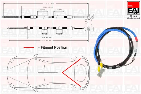 жило, ръчна спирачка FAI AutoParts       