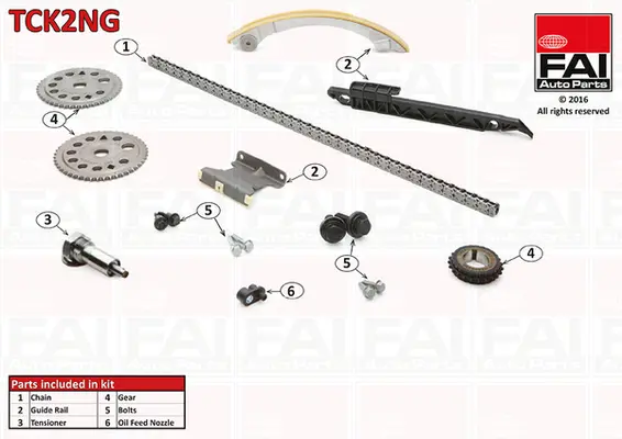 комплект ангренажна верига FAI AutoParts       