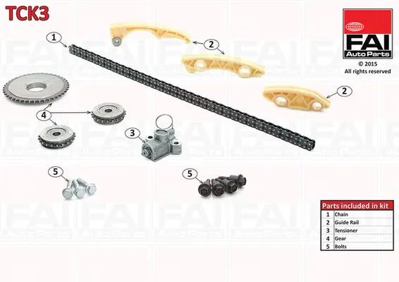 комплект ангренажна верига FAI AutoParts       