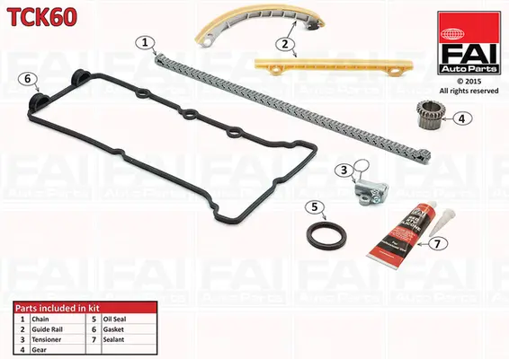 комплект ангренажна верига FAI AutoParts       