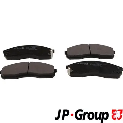 комплект спирачно феродо, дискови спирачки JP GROUP            