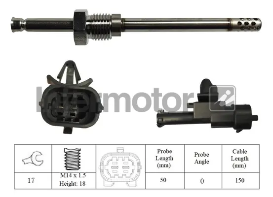 датчик, температура на изгорелите газове INTERMOTOR          